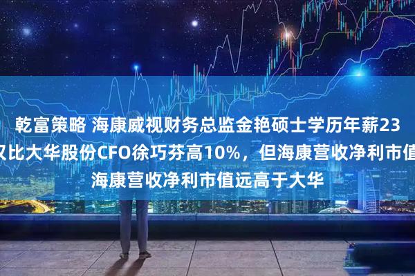 乾富策略 海康威视财务总监金艳硕士学历年薪230万，薪酬仅比大华股份CFO徐巧芬高10%，但海康营收净利市值远高于大华