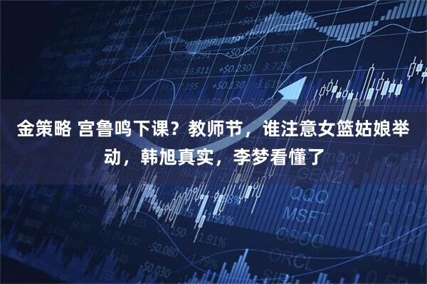 金策略 宫鲁鸣下课？教师节，谁注意女篮姑娘举动，韩旭真实，李梦看懂了