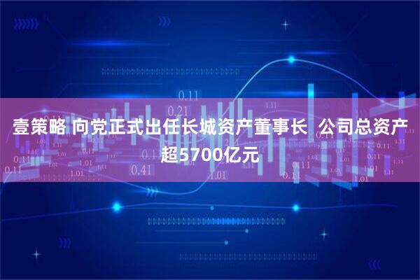 壹策略 向党正式出任长城资产董事长  公司总资产超5700亿元