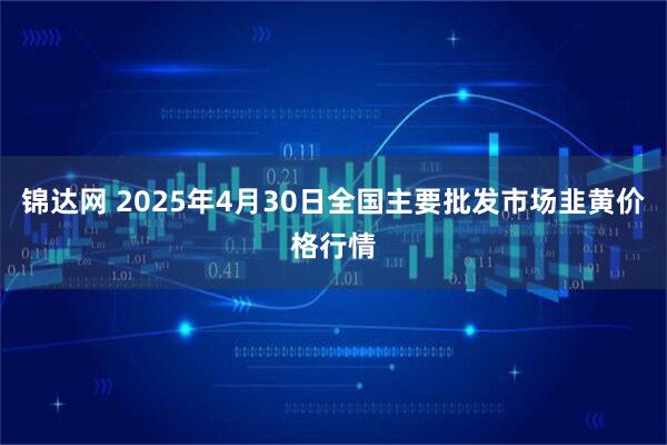 锦达网 2025年4月30日全国主要批发市场韭黄价格行情