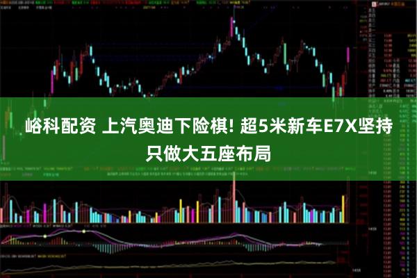 峪科配资 上汽奥迪下险棋! 超5米新车E7X坚持只做大五座布局